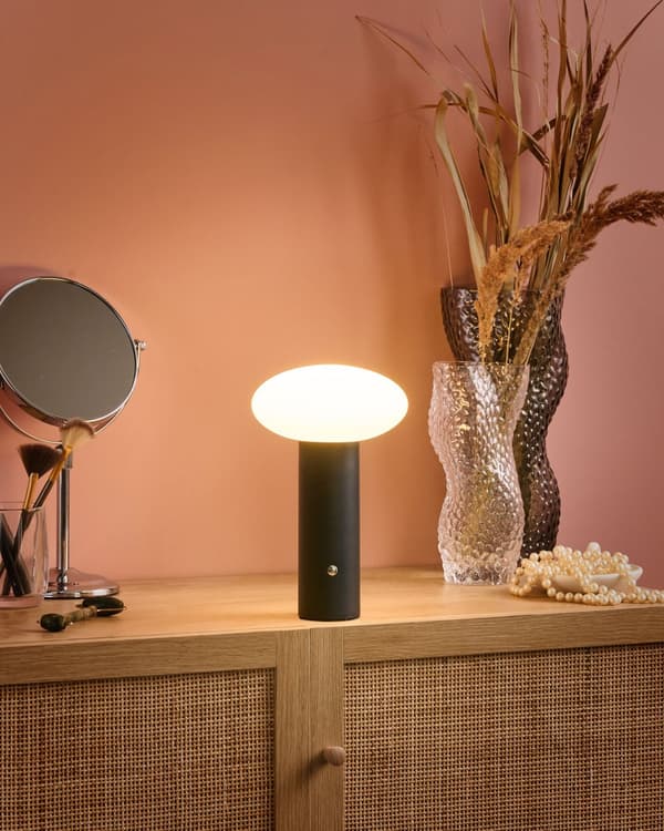 Bordslampa Svart LED Trådlös Järn PE Inomhus Svamplampa Modern