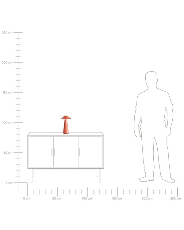 Bordslampa Röd LED Trådlös Järn Inomhus Svamp Lampa Modern Minimalistisk