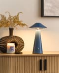 Miniatyrbild 2 av 11: Bordslampa Blå LED Trådlös Järn Inomhus Svamp Lampa Modern Minimalistisk