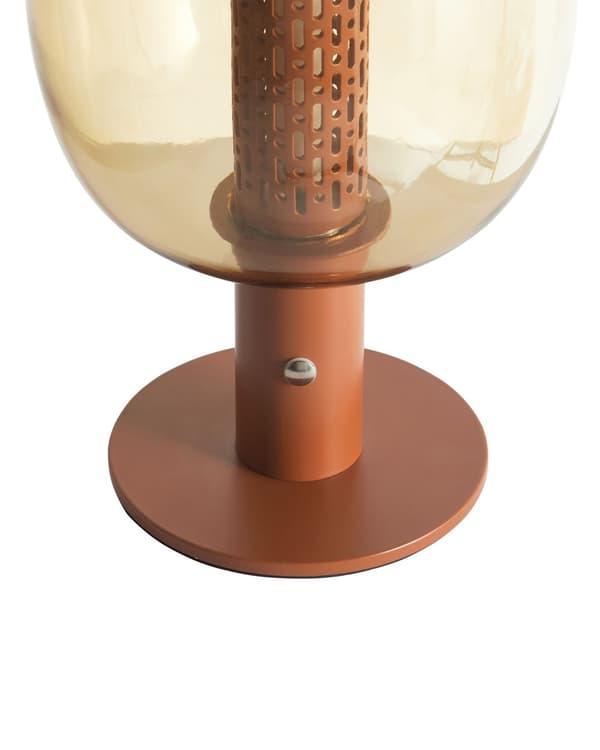 Bordslampa Brun LED Trådlös Aluminium Glasskärm Inomhus Modern