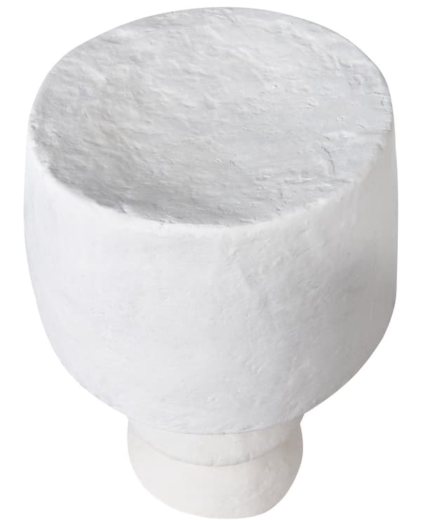 Bordslampa Vit Papier-Maché Lera Handgjord Sängbordslampa Sovrum