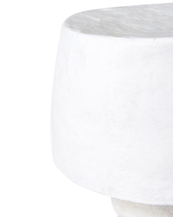 Bordslampa Vit Papier-Maché Lera Handgjord Sängbordslampa Sovrum
