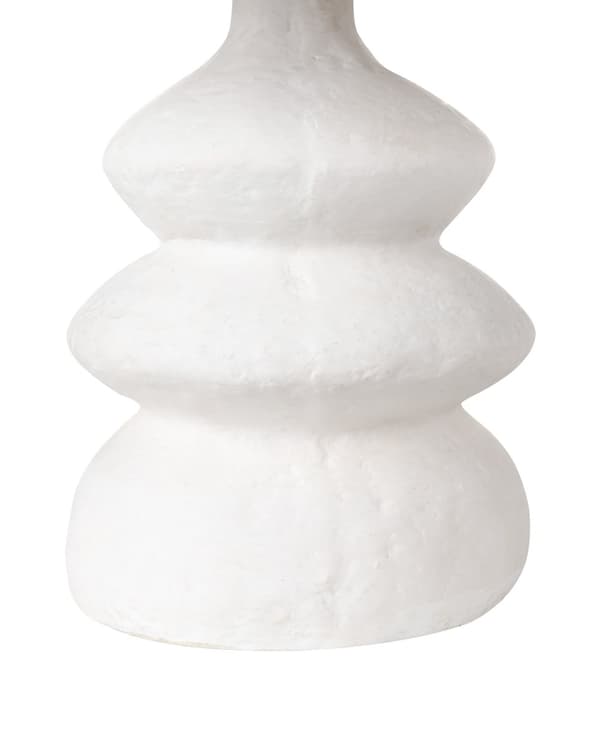 Bordslampa Vit Papier-Maché Lera Handgjord Sängbordslampa Sovrum