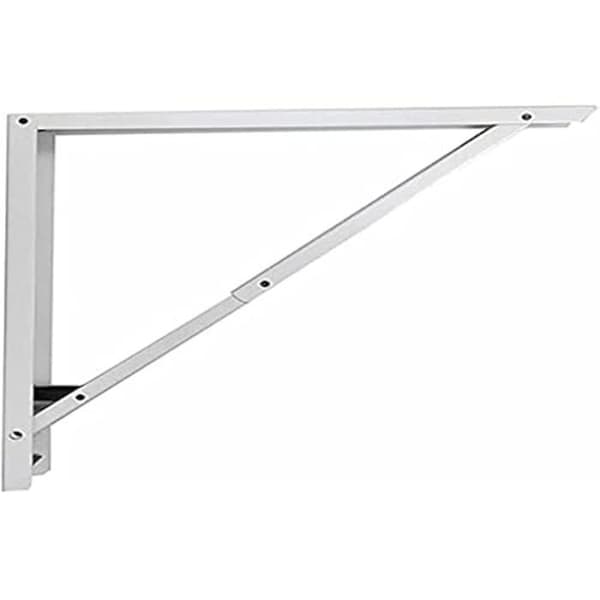 Fällbart stålfäste med vit lampskärm 40 x 40 cm