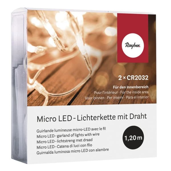 Ljusgirland 10 mikrolampor i microLED 120cm