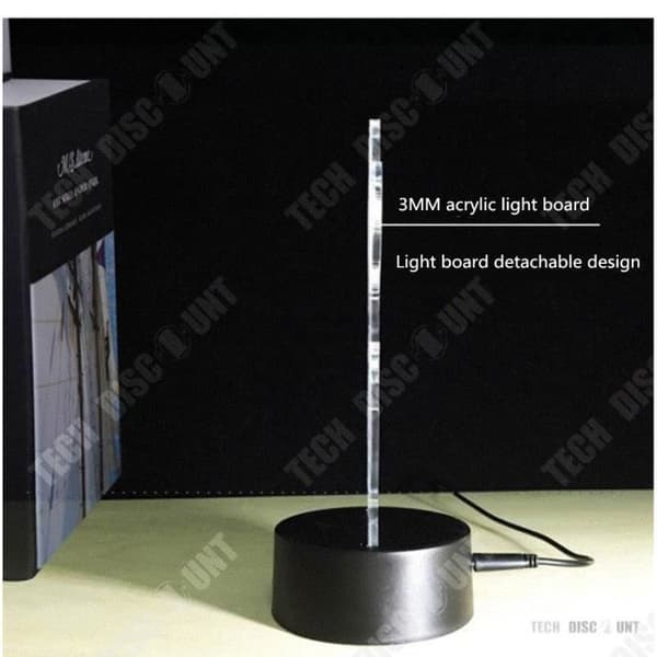 TD® nattlampa 3d led illusionsljus barn baby nattfärg kärlek akryl kreativ touch switch stereo visuell atmosfär t