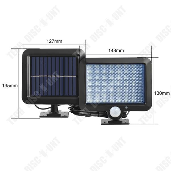 TD® 1 stycke 56LED utomhus solcellsvägglampa Människokroppssensorlampa IP65 Vattentät utomhus vattentät gatlykta innergård
