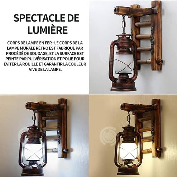 INN Konstnärlig vägglampa hänglampa E27 ljuskälla lämplig för hotell vardagsrum sovrum studie hall 18x35 cm retrostil