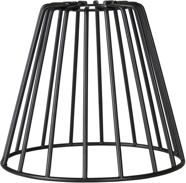 Lampeskærm E27 Metal Hvid Sort til Loft Wire lamper