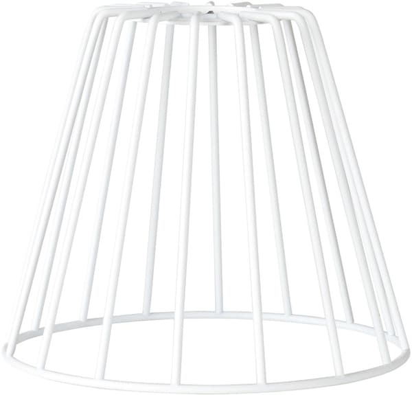 Lampeskærm E27 Metal Hvid Sort til Loft Wire lamper