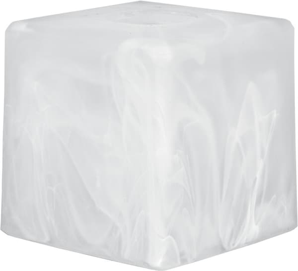 LAMPESKÆRM firkantet fatning E27 TIL LAMPER 10x10 cm glas