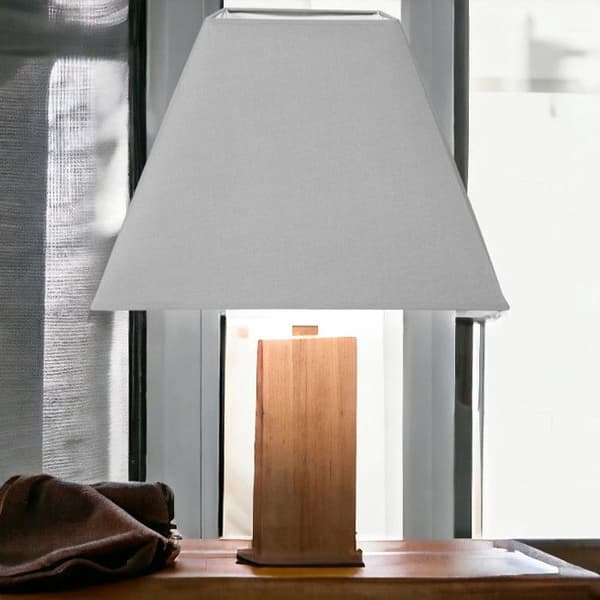 Lampskärm - Fyrkantig - Ljusgrå - För lampa - Sockel 41 cm - E27 sockel med reducering