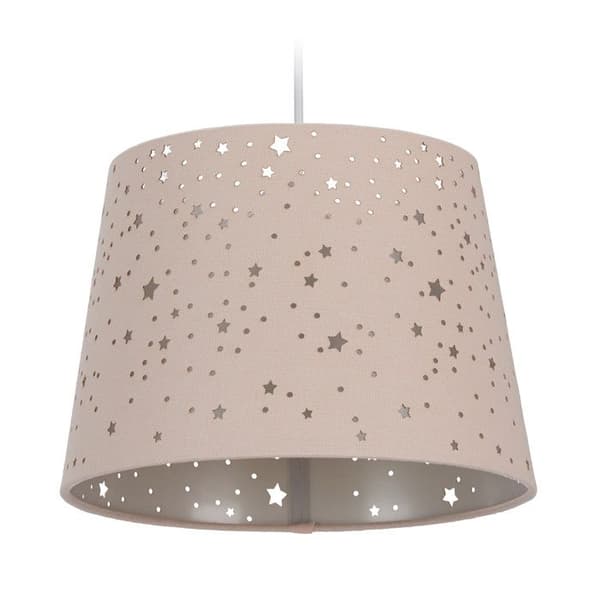 Lampa för barnrum - Relaxdays - Stjärnor - Rund lampskärm - E27 sockel - Svart