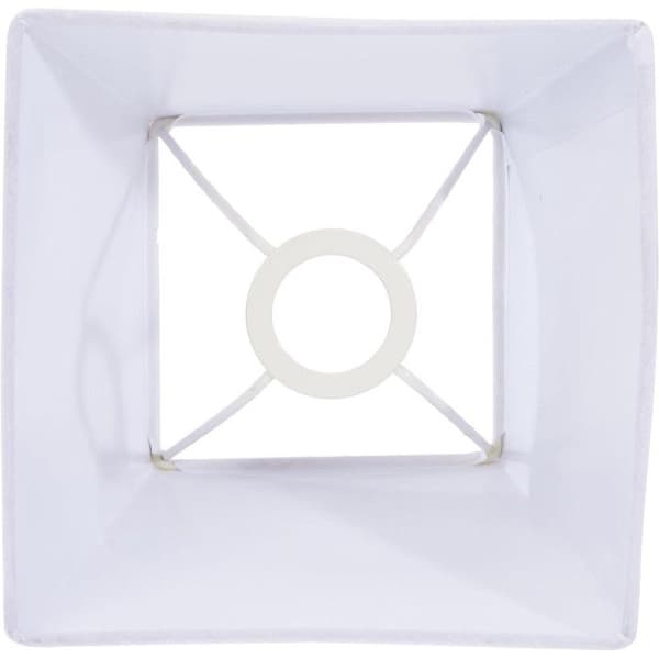 Lampskärm - Fyrkantig - Vit - För lampa - 15x15x12,5 cm - E14 bas