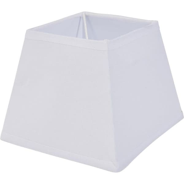 Lampskärm - Fyrkantig - Vit - För lampa - 15x15x12,5 cm - E14 bas
