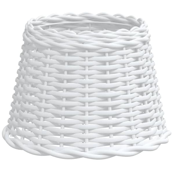 Lampskärm vit Ø30x20 cm korgmaterial