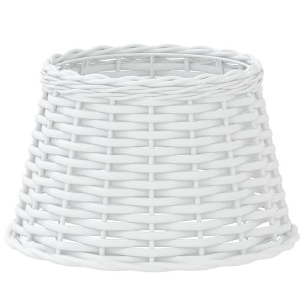 Lampskärm vit Ø38x23 cm korgmaterial