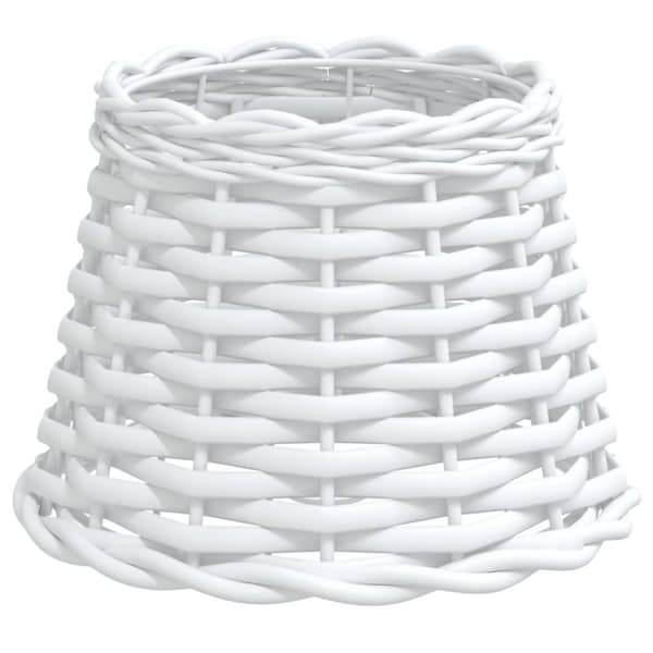 Lampskärm vit Ø20x15 cm korgmaterial