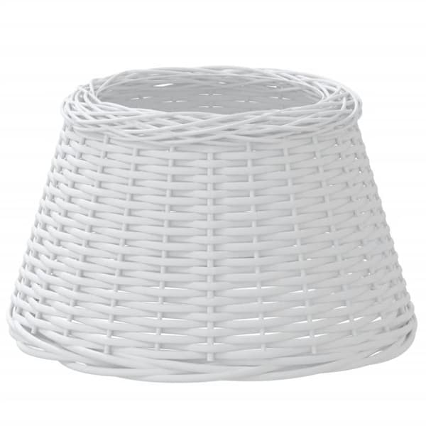 Lampskärm vit Ø50x20 cm korgmaterial