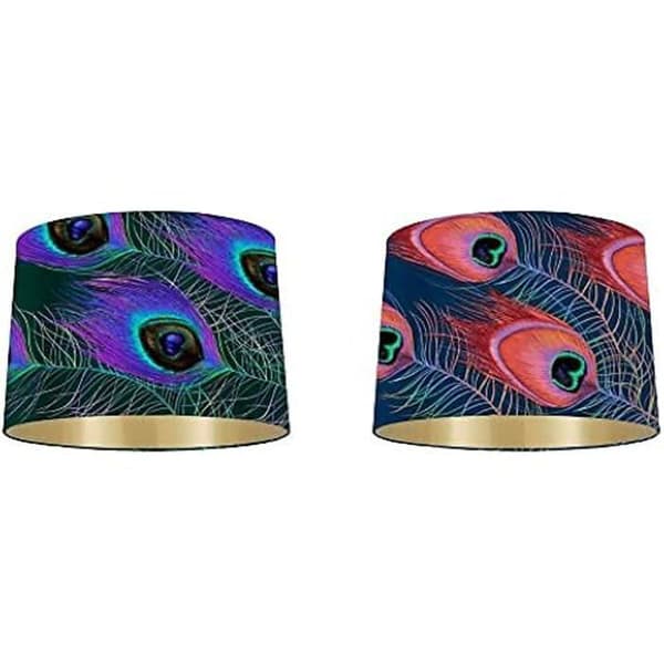 Lampskärm - DKD Home Decor - Set med 2 - Polyester - 40 x 40 x 25 cm - Flerfärgad