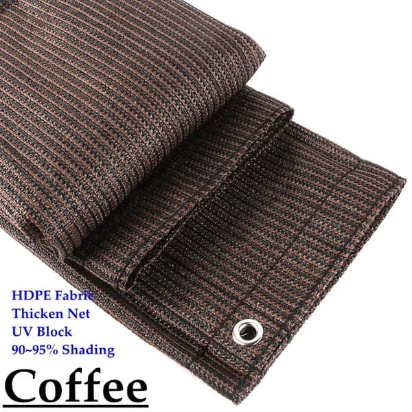 Sol Skyddsnät, Anti-UV Skydd, Integritetsskärm, Kaffefärg, 1mx6m
