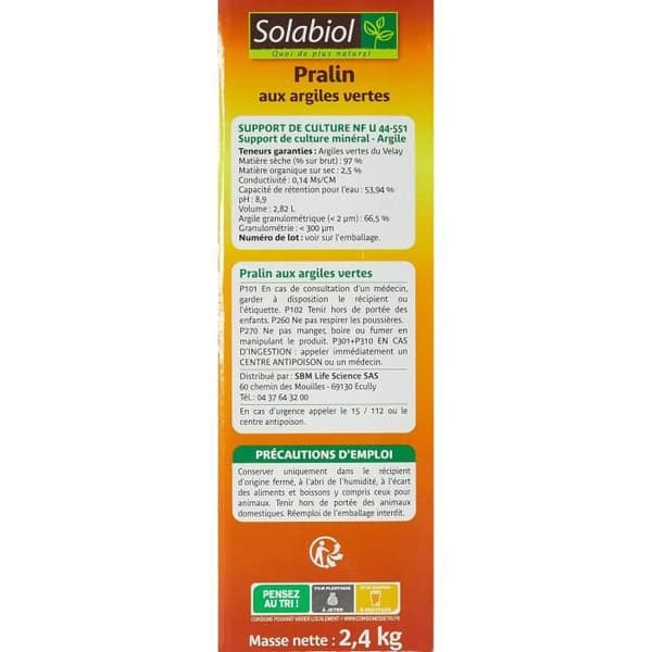 SOLABIOL SOPRAL3 Praline With Green Clays - 2,4 kg