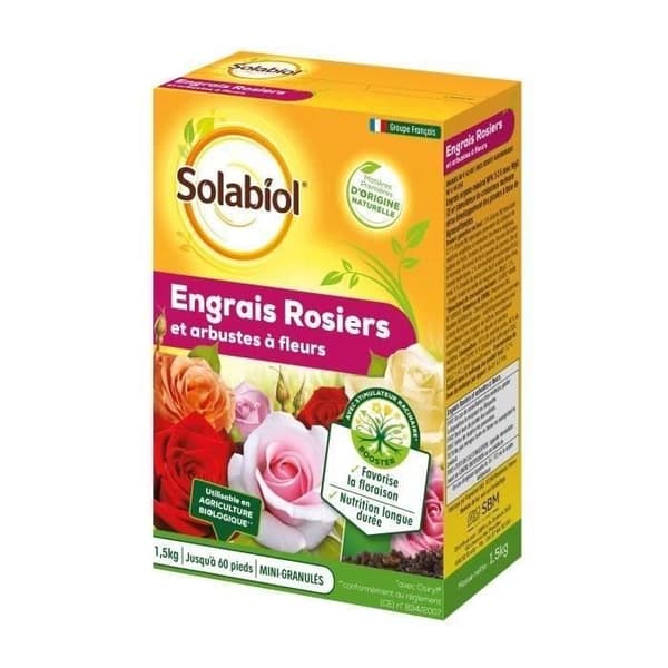 SOLABIOL SOROSY15 Gödningsroser och blommande buskar - 1,5 kg