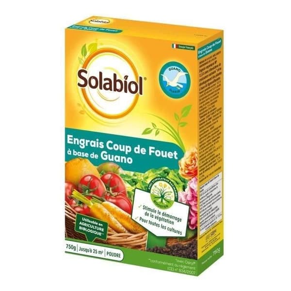 SOLABIOL SOGUA750N Boost-gödselmedel baserad på Guano Marin - 12 X 750g