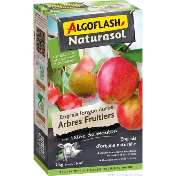 Långvarig gödningsfruktträd - algoflash naturasol - 2 kg