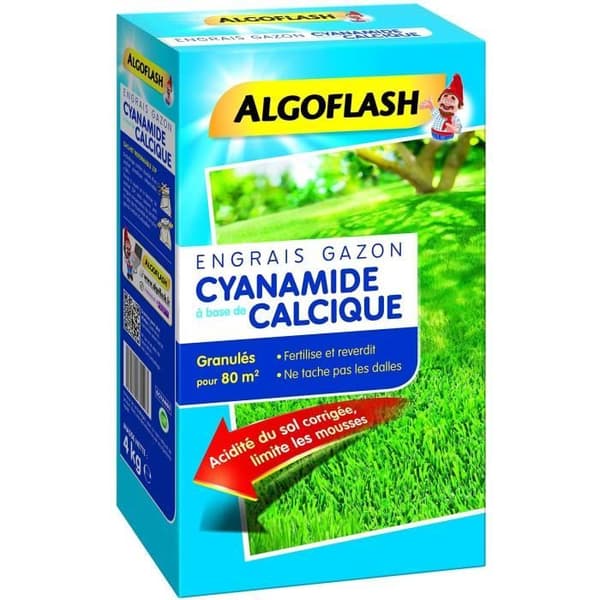 ALGOFLASH Cyanamide Lawn Gödselmedel - 4 kg