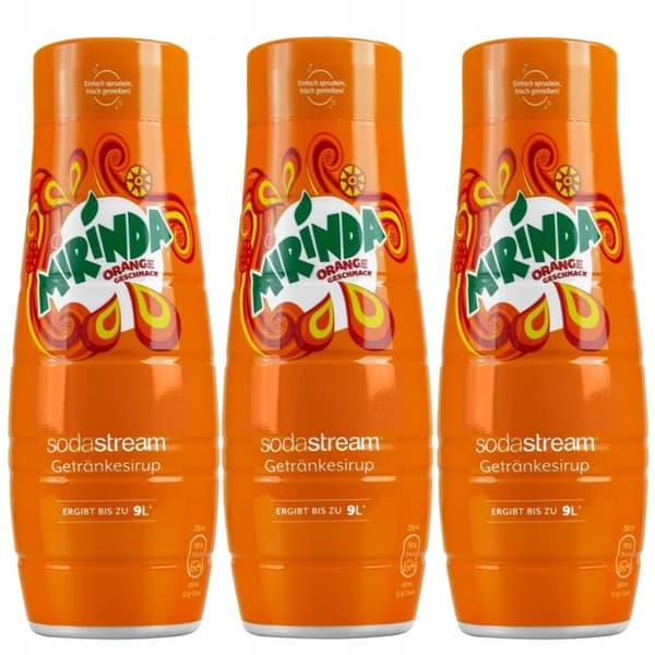 3x Sodastream Mirinda Saturator koncentrerad sirap 440ml