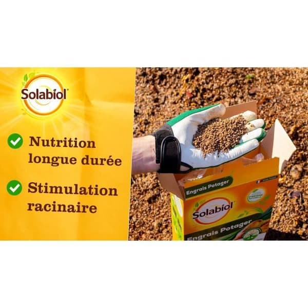 Solabiol SOPOTY15 Trädgårdsdünger | med Växthärdare för Alla Grönsaker, 1,5Kg, En Storlek