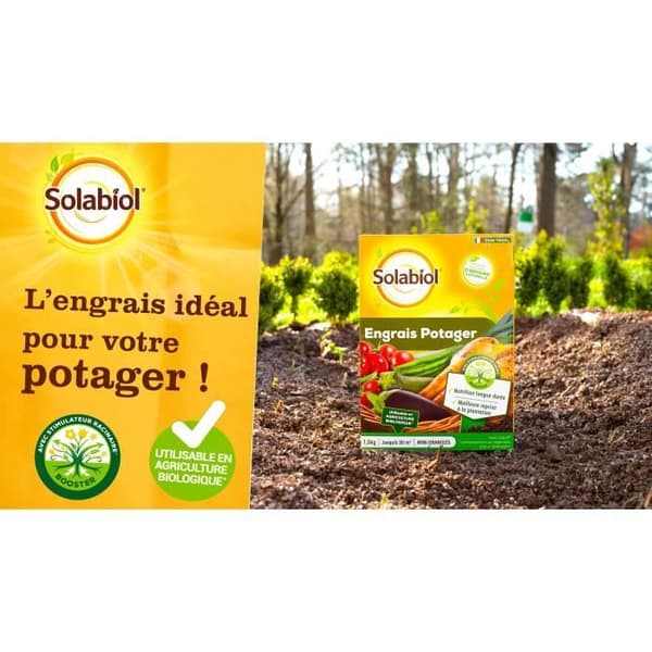 Solabiol SOPOTY15 Trädgårdsdünger | med Växthärdare för Alla Grönsaker, 1,5Kg, En Storlek