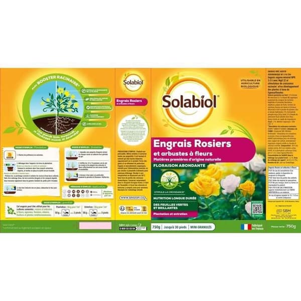 SOLABIOL - Rosenbuske Och Blommande Buskgödsel 750 G Box