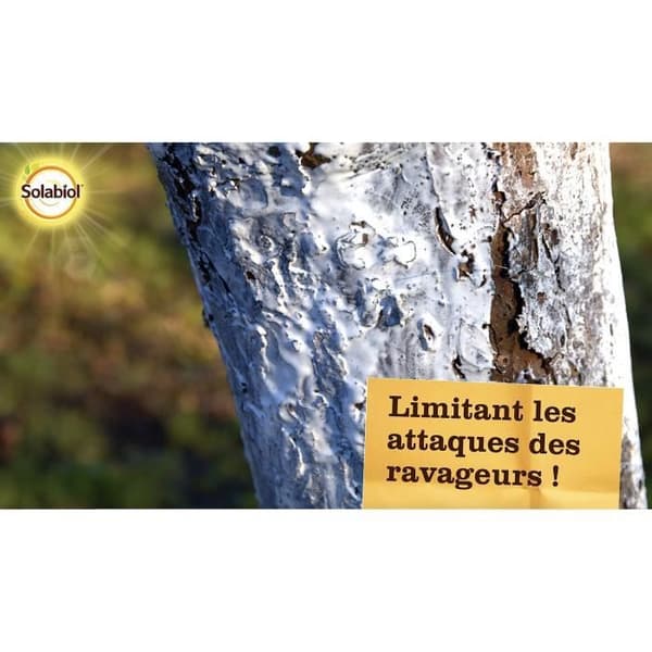 Vit trädlevande hink - SOLABIOL - 3 L - För att skydda fruktträdens stammar
