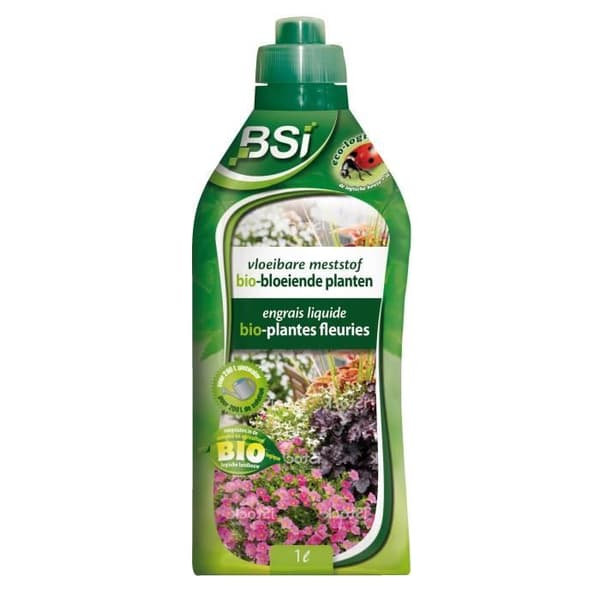BSI - Organiskt Gödningsmedel - Flytande - För Blommande Växter - Stimulerar Blomning Och Tillväxt - Med Oligo-Element 1L - UAB
