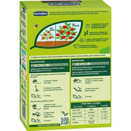 Torkat blod UAB FERTILIGENE - FSAN12 - 1,2 kg - Boost effekt - Idealisk för blommor och grönsaksträdgårdar