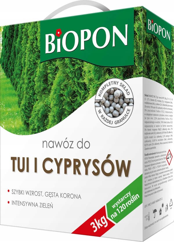BIOPON Gödselmedel för thuja och cypresser 3 kg