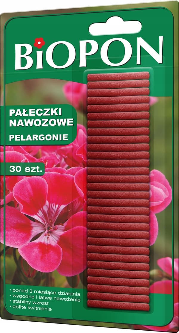 BIOPON Gødningspinde til pelargonier 30 stk.