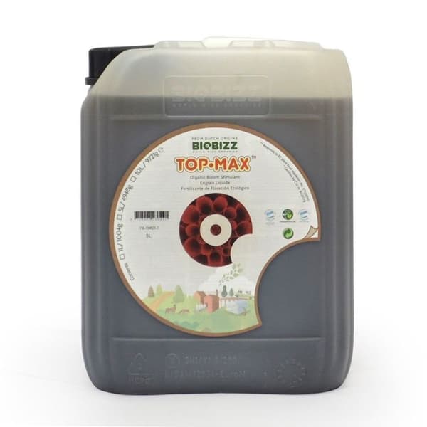 TopMax blommande gödsel - BIOBIZZ - 5 L - Stimulerar blomningen - Ekologiskt jordbruk kompatibelt - Flytande