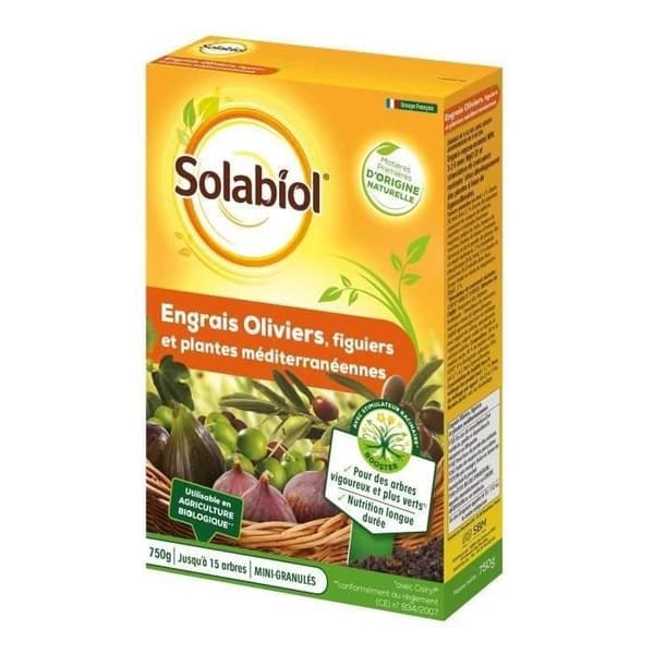 SOLABIOL - Oliivi- ja viikunapuiden lannoite - Laatikko 750 g - UAB