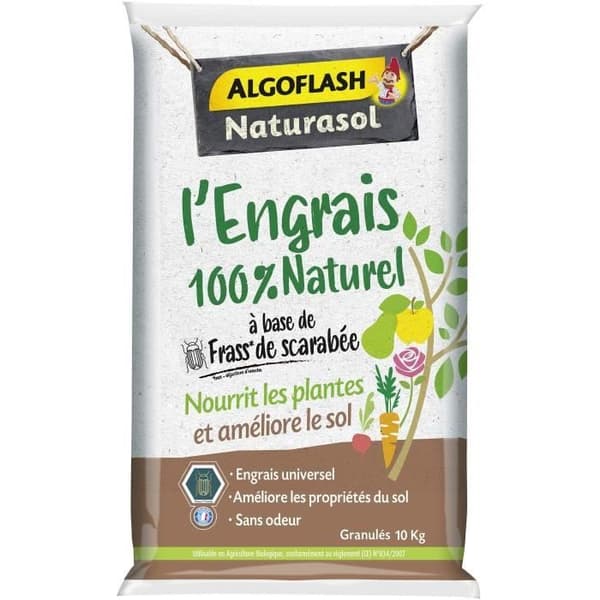 Komplet 100% naturlig gødning baseret på Scarab Fass - Algoflash Naturasol - 10 kg