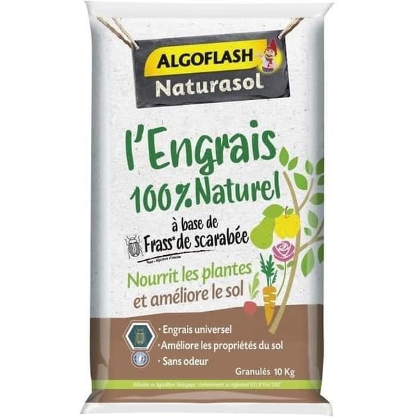 Komplet 100% naturlig gødning baseret på Scarab Fass - Algoflash Naturasol - 10 kg