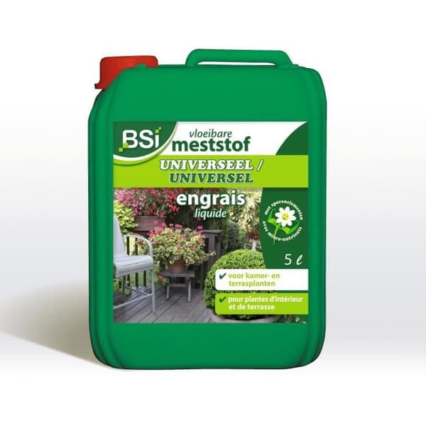 BSI - Universalgødning - Til indendørs og udendørs planter - Med sporstoffer - Sundhed og blomstring - 5L - UAB