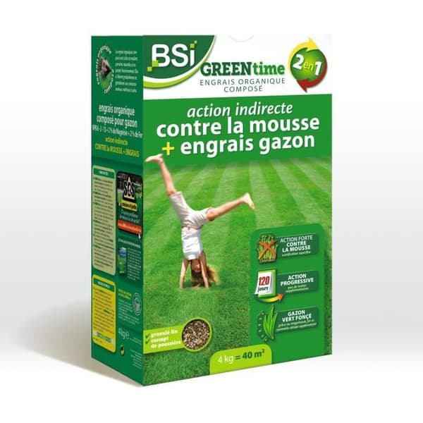 BSI - Nurmikonlannoite - Greentime - Nurmikon lannoitus - jopa 40m² - 4kg