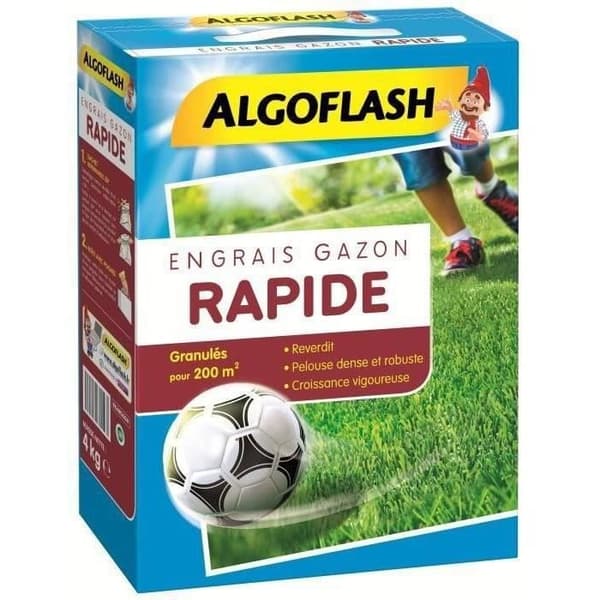 ALGOFLASH Nopeasti Vaikuttava Nurmikon Lannoite - 4kg