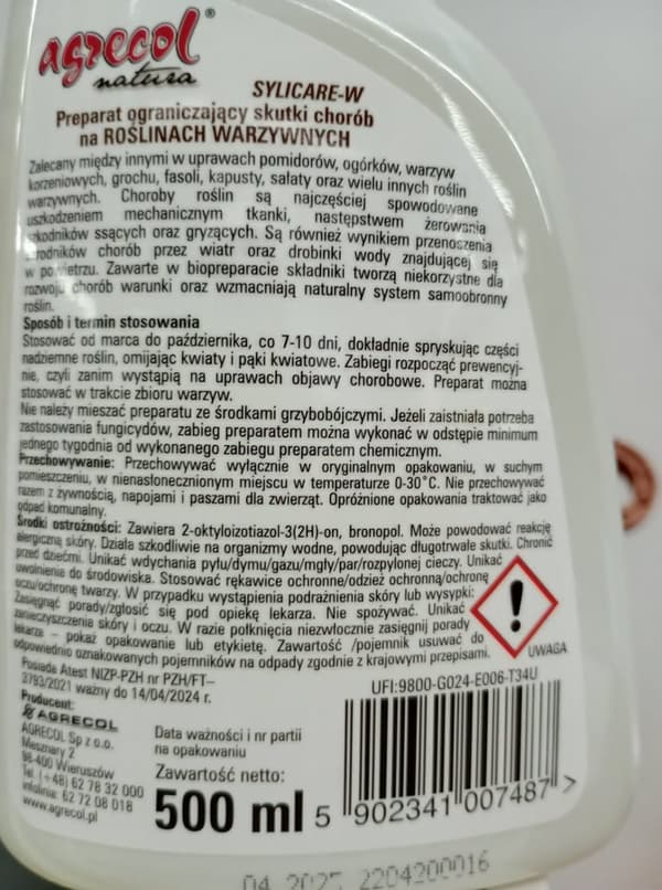 Biologisk præparat til grøntsagsplanter 500 ml