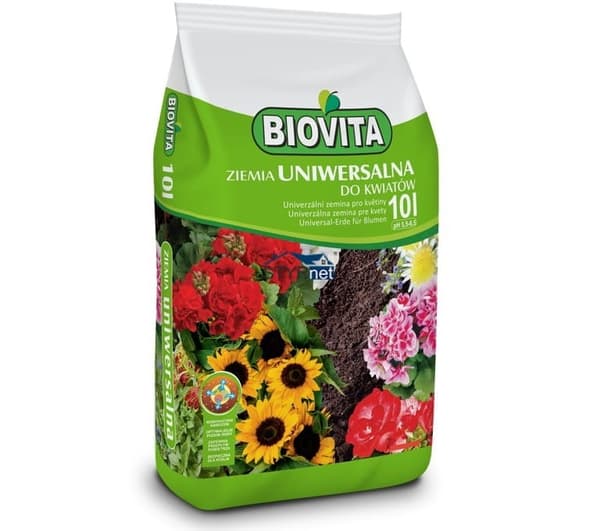 Universaljord 5,5-6,5 pH för trädgårdsblommor 10 l