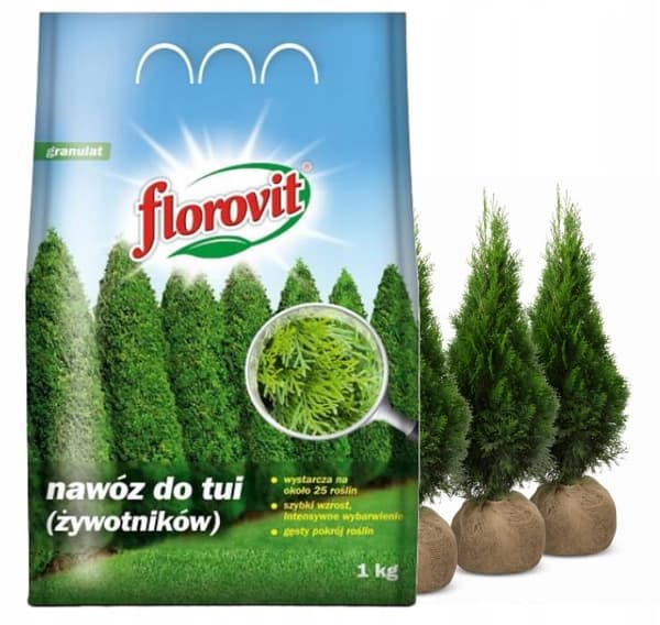 Florovit gödselmedel för tuja 1 kg granulat