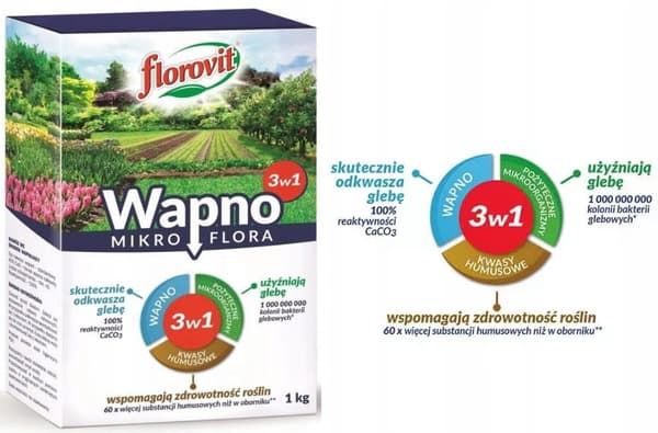 Florovit kalkgødning mikroflora 1 kg multifunktionel granuleret gødning